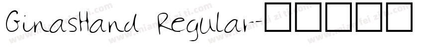 GinasHand Regular字体转换